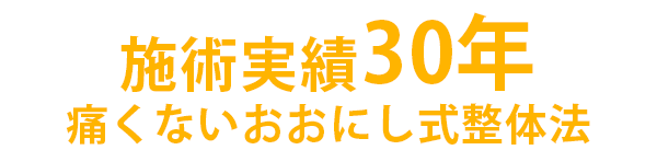 施術実績29年間 患者様満足度93.7% 施術人数200,000以上